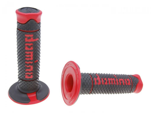 Domino Handlebar Grip Set A260 - Black/Red
