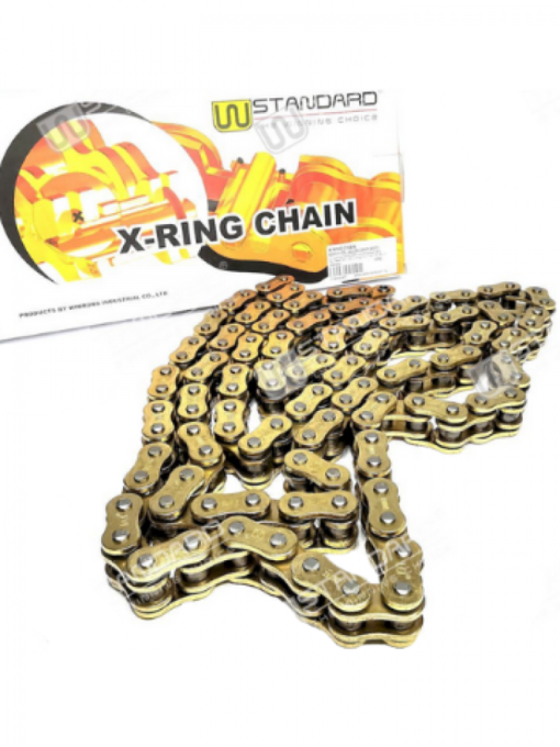 W-Standard Gold X-Ring Chain W/Rivet 525HVX 120L