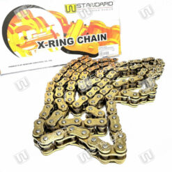 W-Standard Gold X-Ring Chain W/Rivet 520HVX 120L