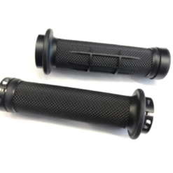 Accel Rubber Grips with Lock (133 mm) - Black