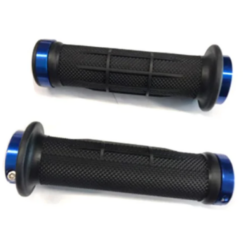 Accel Rubber Grips with Lock (133 mm) - Blue