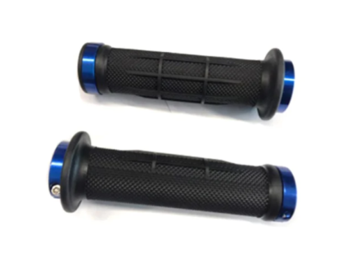 Accel Rubber Grips with Lock (133 mm) - Blue