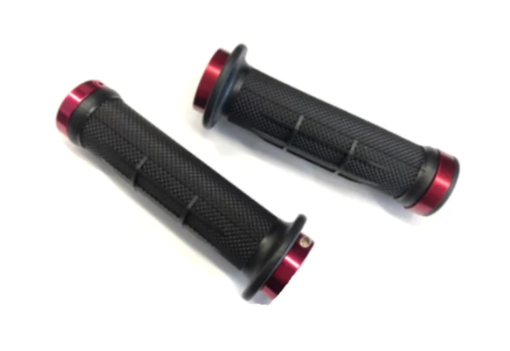 Accel Rubber Grips with Lock (133 mm) - Red