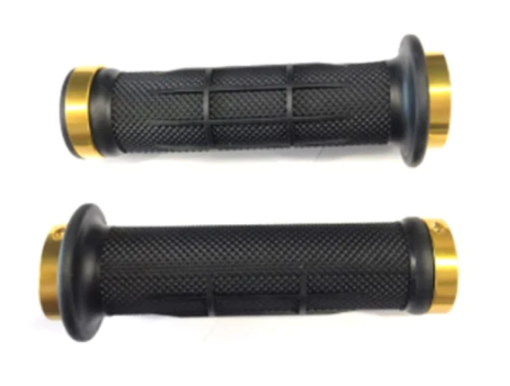 Accel Rubber Grips with Lock (133 mm) - Gold