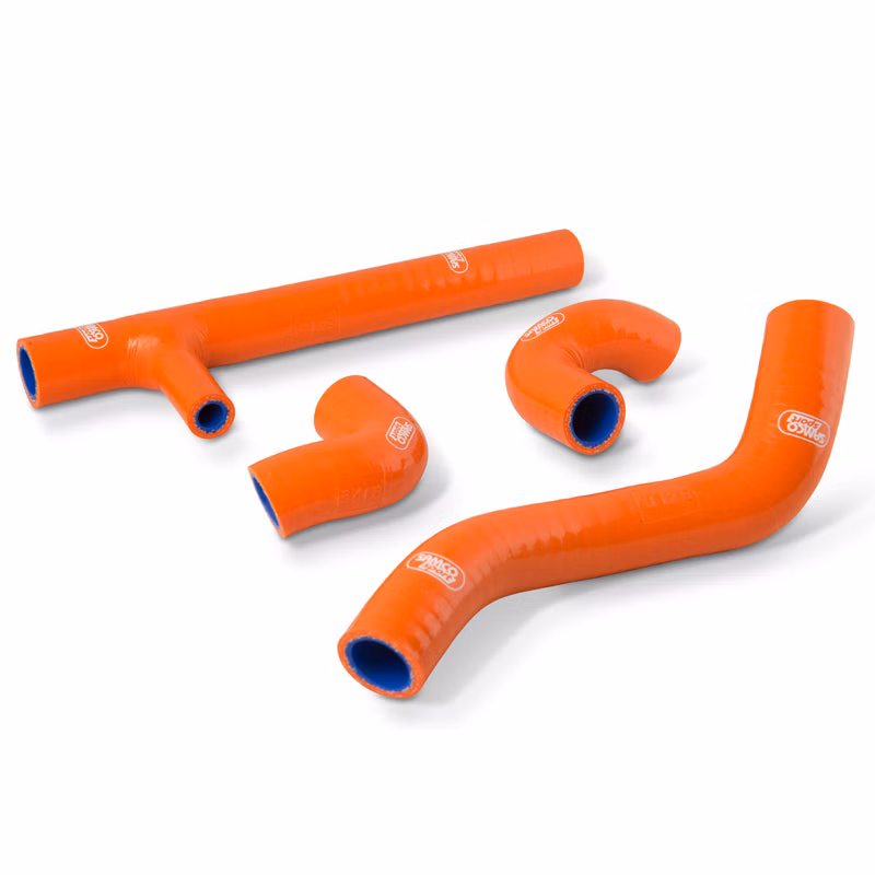 KTM 250 / 300 EXC-F & Husqvarna FE 250 / 350 SAMCO Sport OEM Replacement Silicon Radiator Coolant Hose Kit (4-pc)