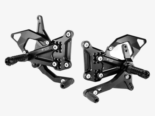 ITALIAN-CRAFTED ADJUSTABLE REARSETS FOR KAWASAKI ZX-4R/RR