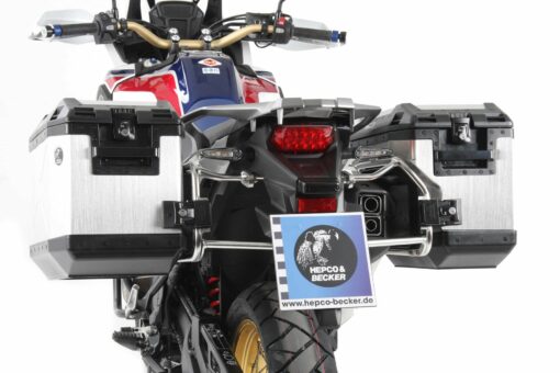 HONDA CRF 1000 L Africa Twin (2016-2017) SideCarrier Cutout incl. XPLORER Silver Sideboxes