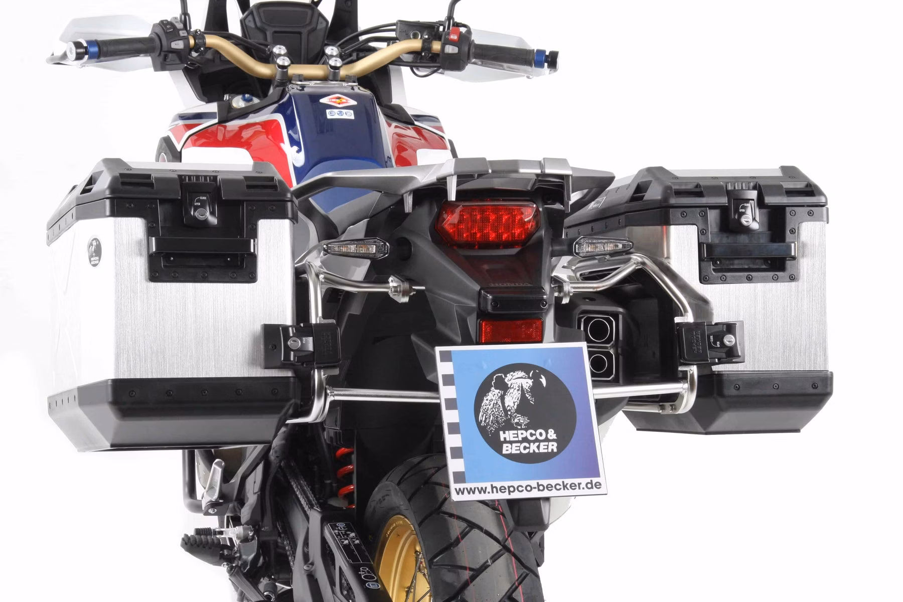 HONDA CRF 1000 L Africa Twin (2016-2017) SideCarrier Cutout incl. XPLORER Silver Sideboxes