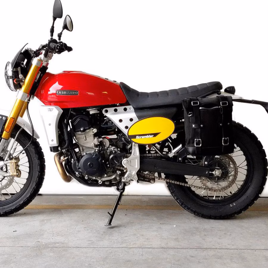 Unit Garage Canvas Side Pannier + Left Subframe CAB 125/500
