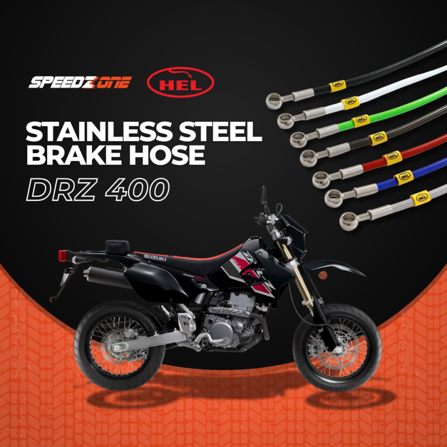 Hel Stainless Steel Braided Brake Lines -  DRZ 400 ( HBK7738 )