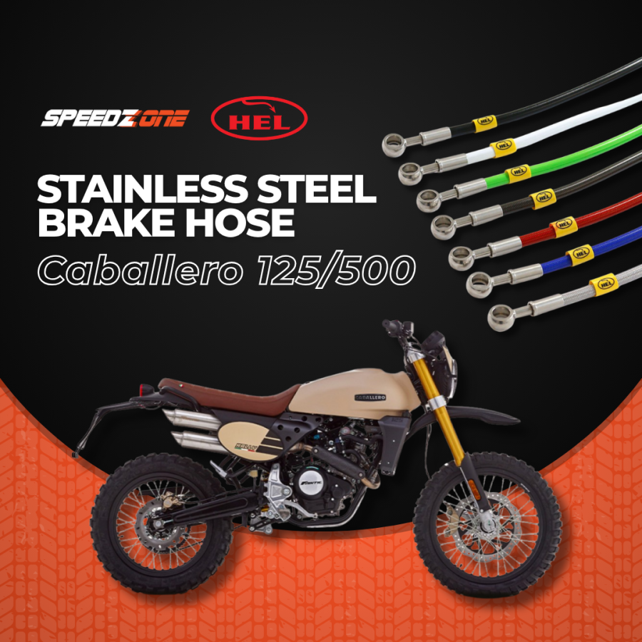 Hel Stainless Steel Braided Brake Lines - Caballero 125/500