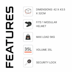 Furchtlos Shield Basic Plastic Top Case - 35L