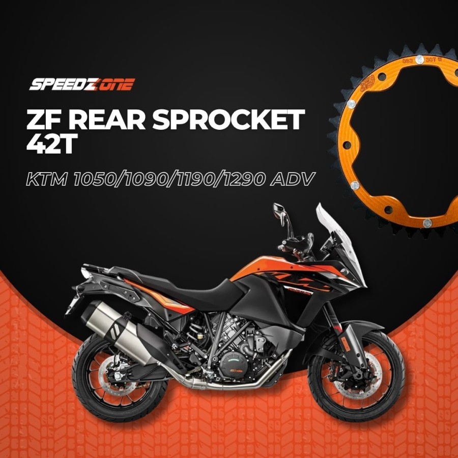 ZF Sprockets Rear Sprocket 42T - KTM 1050/1090/1190/1290 ADV(ZFD-899-42)