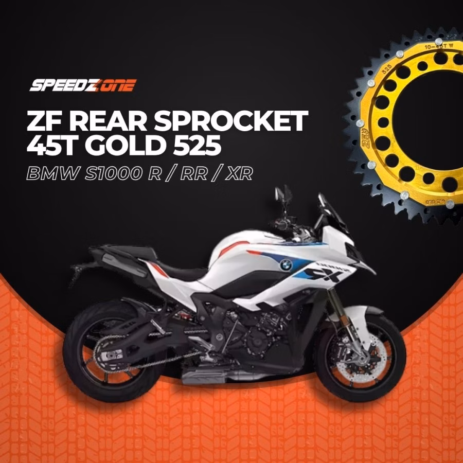 ZF Sprockets Rear Sprocket 45T Gold 525 - BMW S1000 R / RR / XR ( ZFD-10-45-GLD 525 )